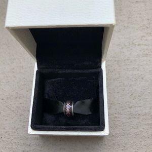 Retired Pandora Purple Glass and Sterling Charm